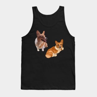 Corgi Sticker Set Tank Top